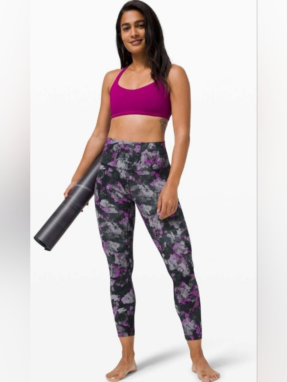 Lululemon Align High-Rise Pant 25" - Floral Shift Multi (Size 4) - EUC